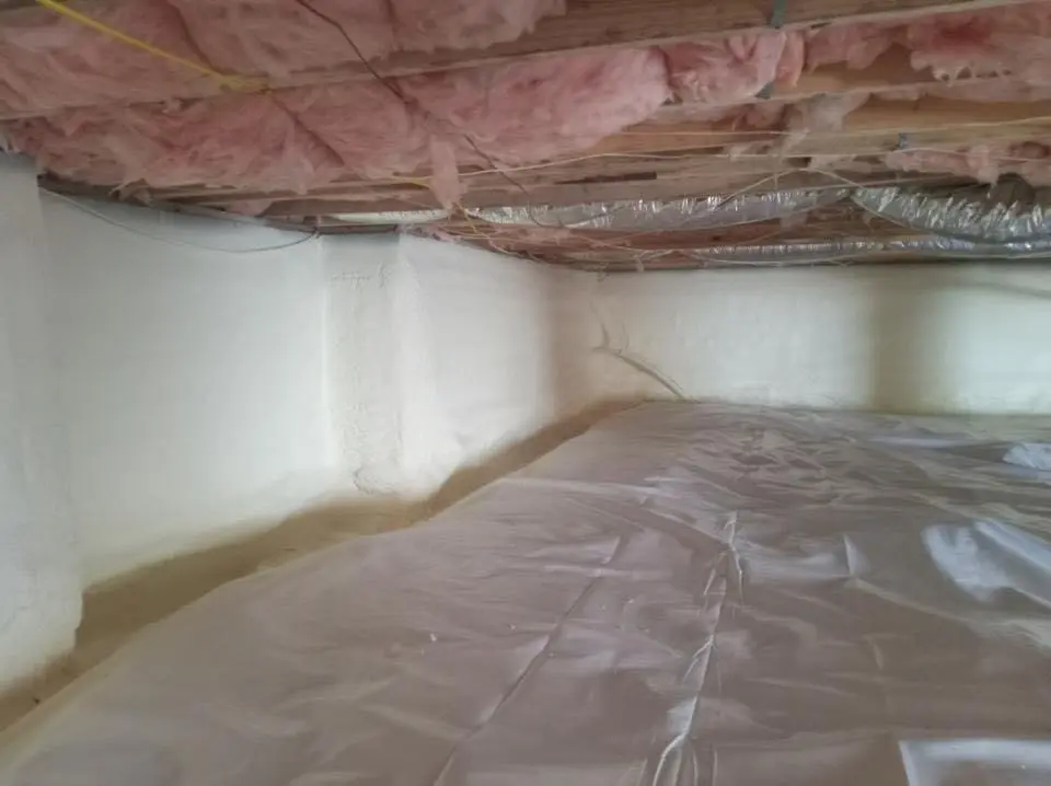Crawl space encapsulation with closed-cell spray foam for Roof Leak Repair in Putnam