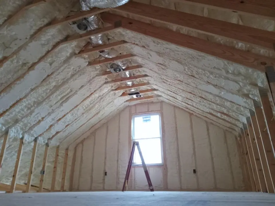 Spray foam roofing application for Crawl Space Insulation project in Putnam